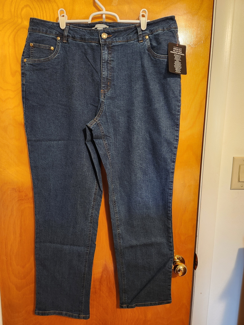 NWT Woman Within Straight-Leg Jeans